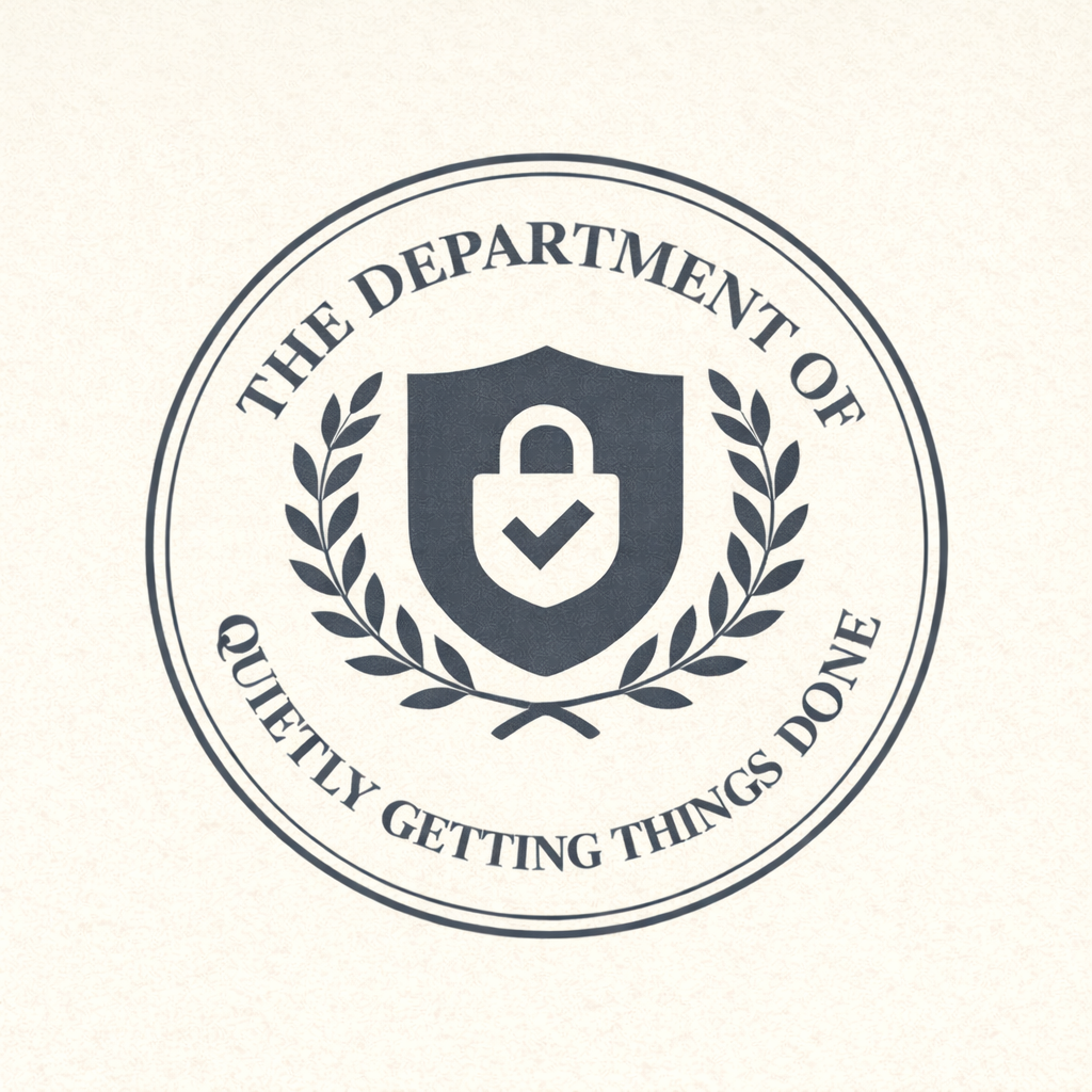 The Department of Quietly Getting Things Done